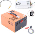 PCP High Pressure Air Compressor, 4500psi 12V PCP Air Compressor Pump Built-in Transformer, Air Pump for Paintball PCP Air Gun,Portable High Pressure Pump Fan Cooling (Orange)