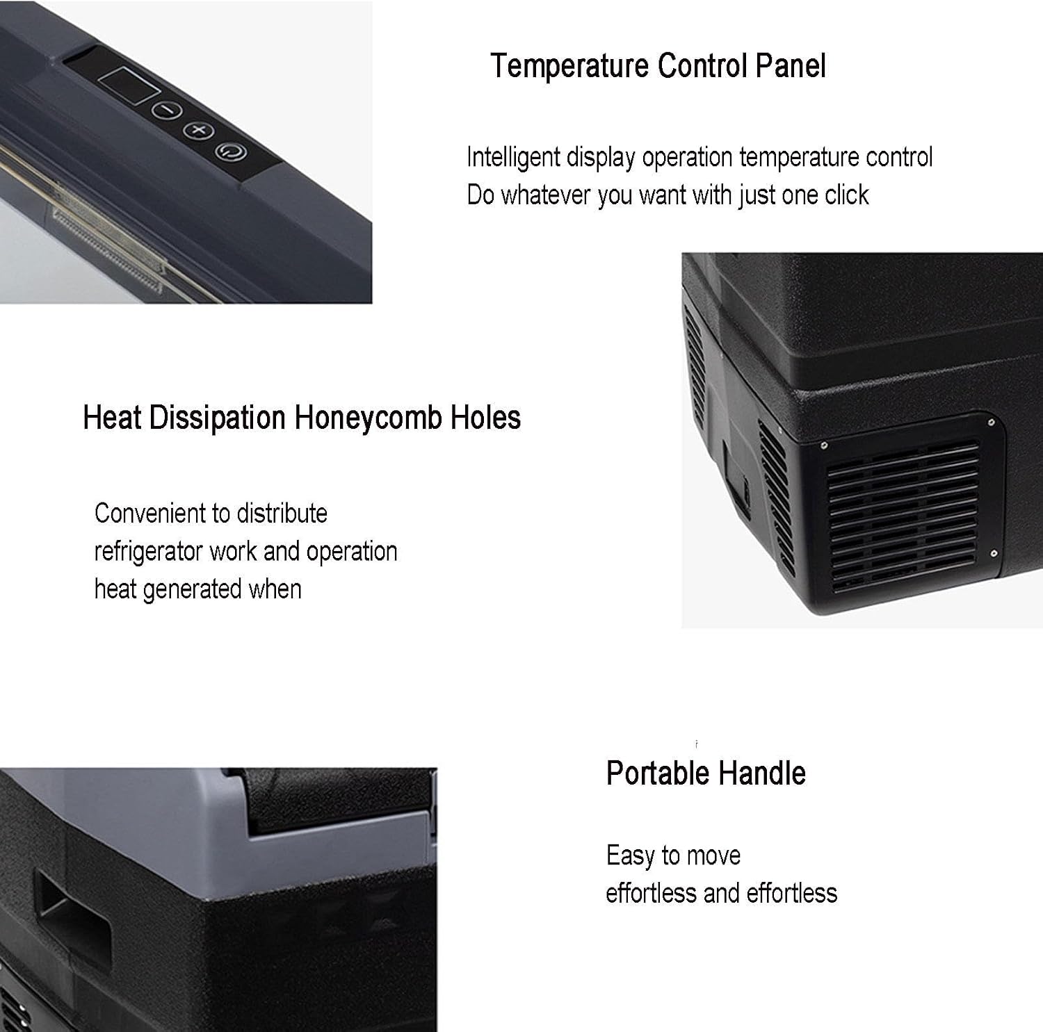 Car Refrigerator, Fast Cooling Portable Fridge Freezer 12 V Freezer Compressor Cooler for Car, RV, Truck, Van, Boat for Camping, Travel, Fishing Outdoor,20L