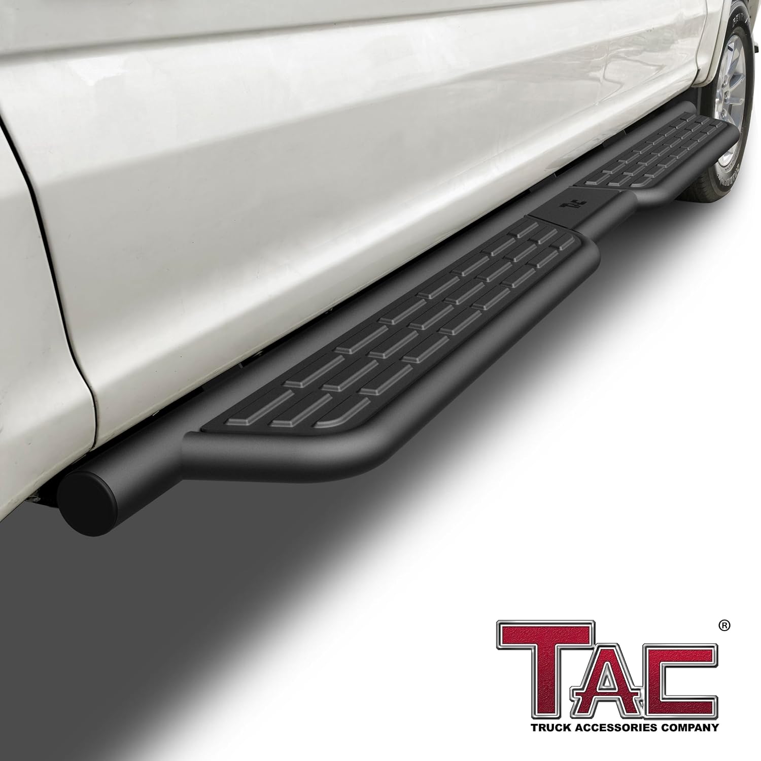 TAC SUMMIT Running Boards Compatible with 2015-2026 F150 Supercrew Cab| 2022-2026 F150 Lightning EV| 2017-2026 Super Duty Crew Cab| Side Steps| Nerf Bars| Step Rails| Exterior Accessories| Black(2pcs)