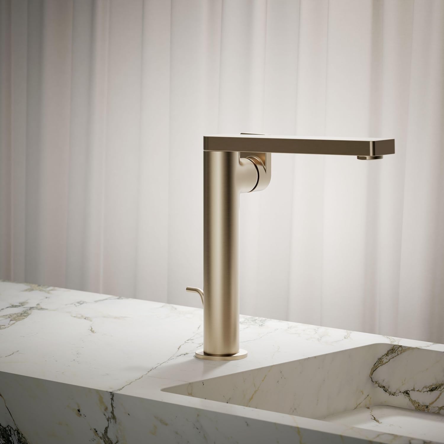 Kohler 73168-4-BV Composed® Tall Single-Handle Bathroom Sink Faucet with Lever Handle, 1.2 gpm, Vibrant Brushed Bronze