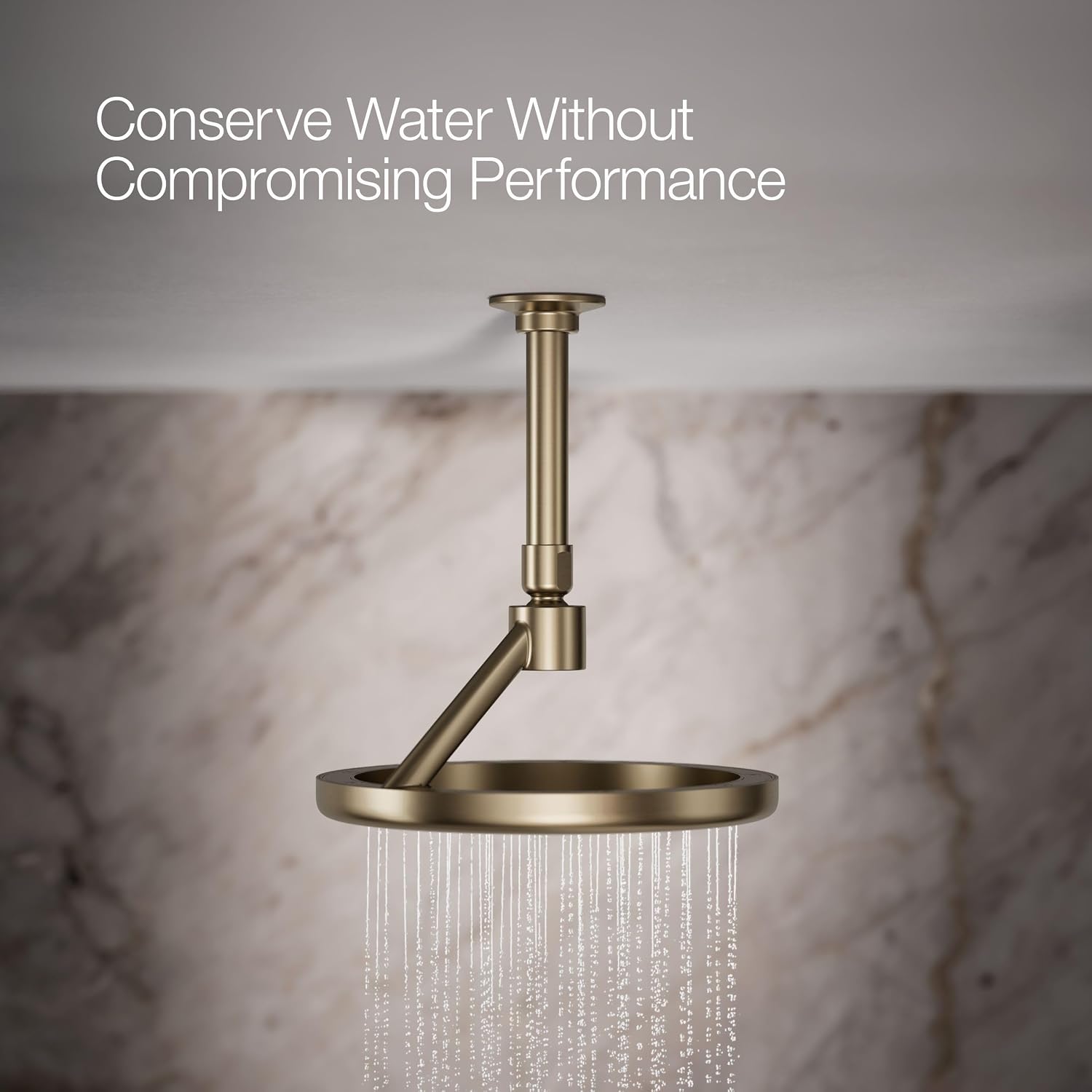 Kohler 26301-BV Statement® Open Rain iconic single-function rainhead,' 2.5 gpm, Vibrant Brushed Bronze