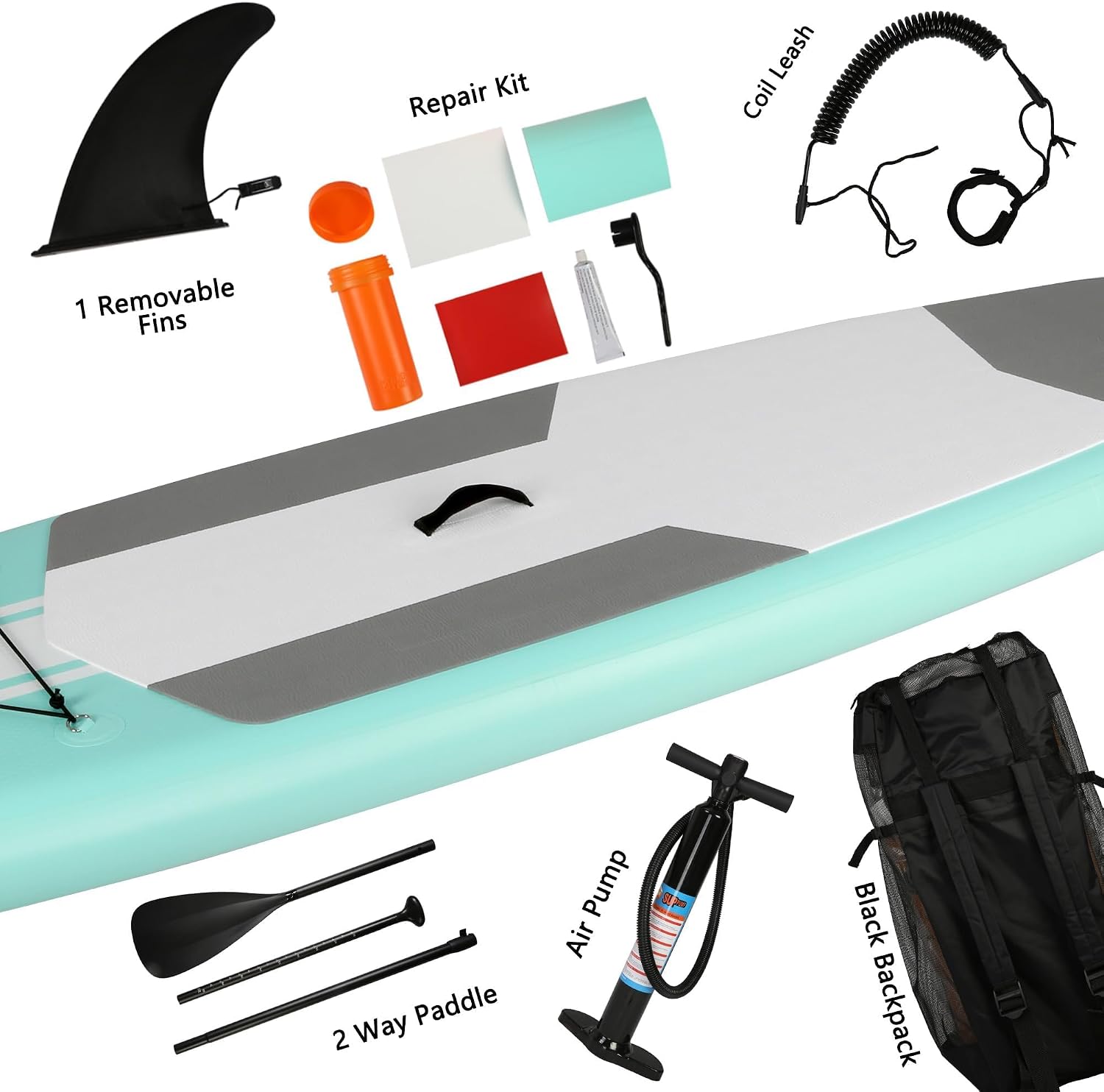 Inflatable Paddle Boards with Non-Slip Deck, Ultra-Light Stand Up Paddle Board Surf Board with Accessories & Carry Bag, Wide Stable Design for Adults and Youth