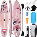 YUSING 11' Inflatable Stand Up Paddle Board with Kayak Seat, Non-Slip Deck SUP Paddle Board with Premium Kayak and SUP Accessories & Backpack, Portable Standing Boat for Youth & Adult