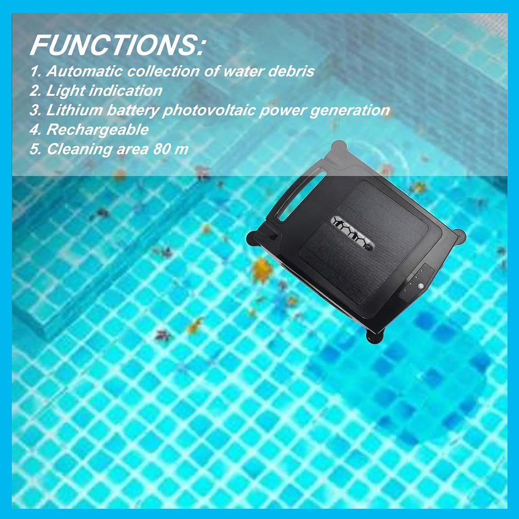 Cordless Pool Cleaner Robot, Working Time: 5 Hours, with Obstacle Sensing,for Cleaning Courtyard Pools Fallen Leaves
