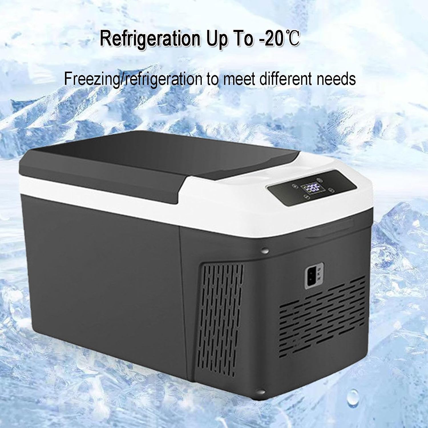 Car Refrigerator Compressor Refrigeration 12v/24v Car Home Dual-Purpose Refrigeration Car Truck Quick-Freezing Small Freezer for Skincare, Beverage, Food, Home, Office and Car