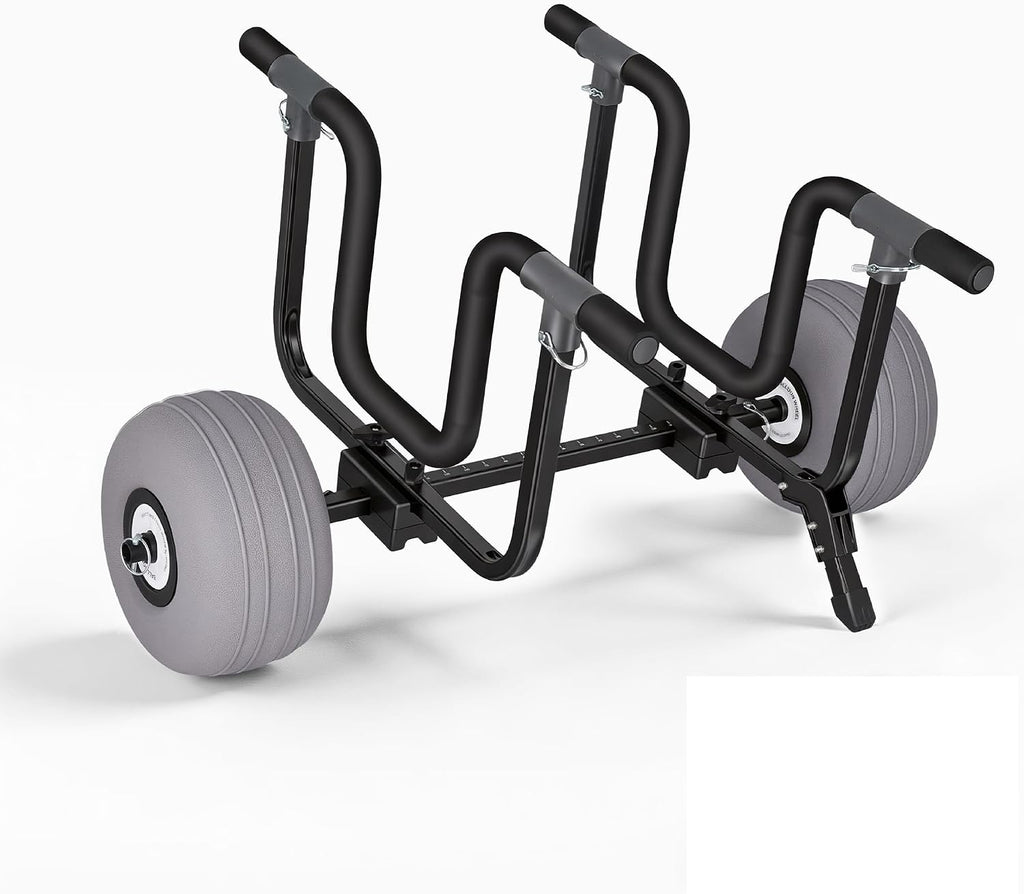 Kayak Cart, Detachable Kayak Dolly Cart Paddle Board Cart with 11' Balloon Wheels for All Terrain
