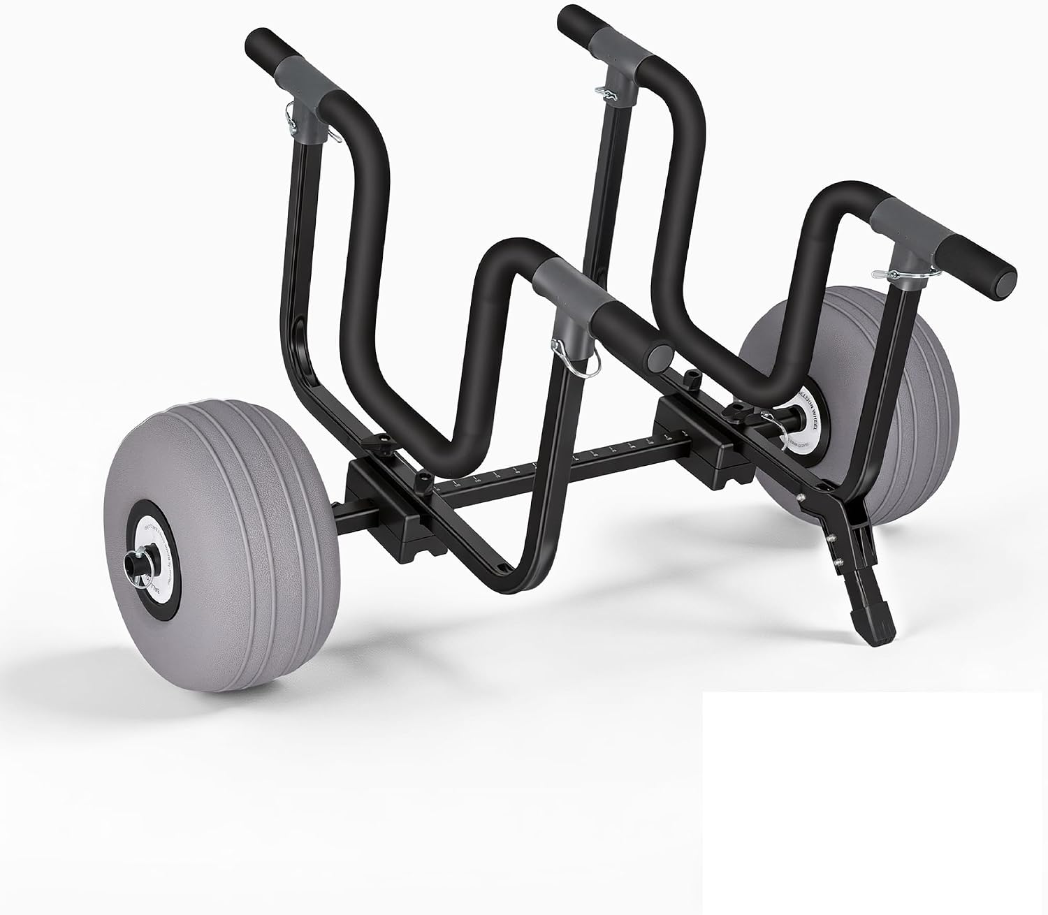 Kayak Cart, Detachable Kayak Dolly Cart Paddle Board Cart with 11' Balloon Wheels for All Terrain