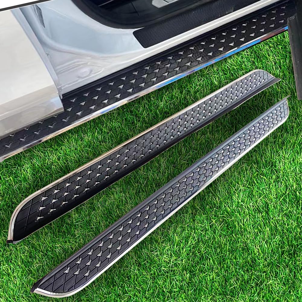 Running Boards for Jeep Grand Cherokee L 2022-2025 Aluminum Side Steps with No Drill Bolt-On Installation Complete Kit Car Accessories (Black 2-PCS) (BXGMTXBDB)