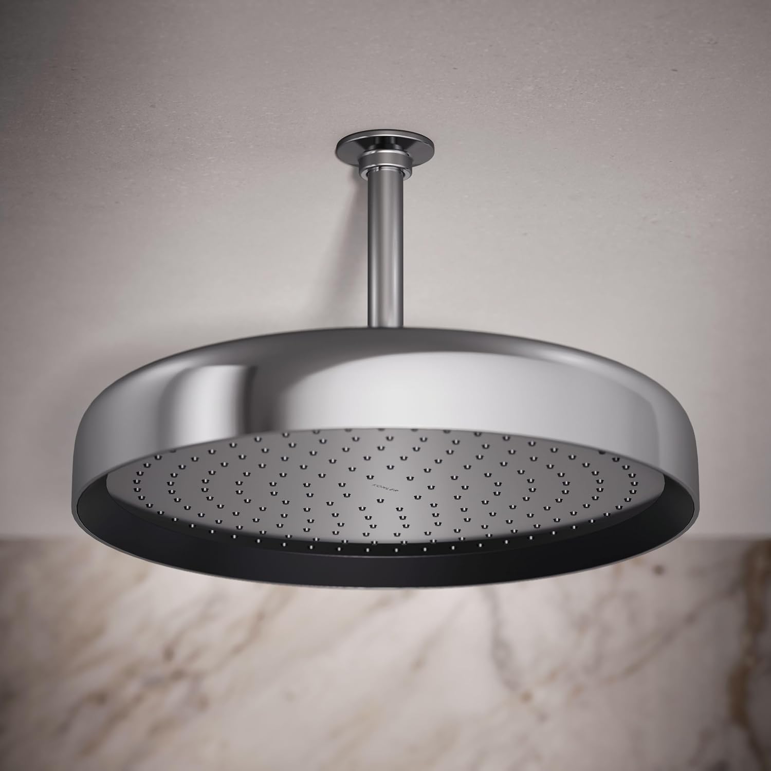 Kohler 26292-CP Statement® Round 14' single-function rainhead, 2.5 gpm, Polished Chrome