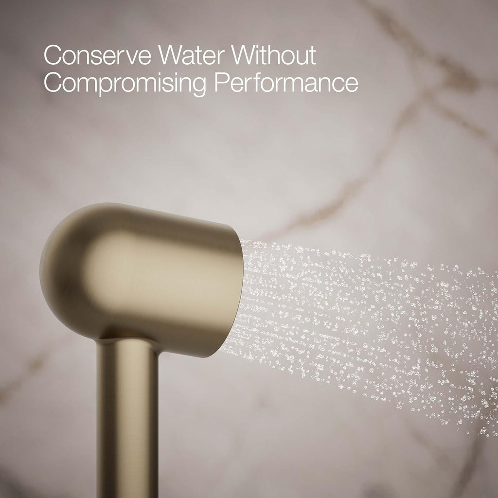 KOHLER 26286-BV Statement Single-Function HAND SHOWER, Maximum Spray Performance with an Easy-to-clean Surface, Vibrant Brushed Bronze, 2.5 GPM