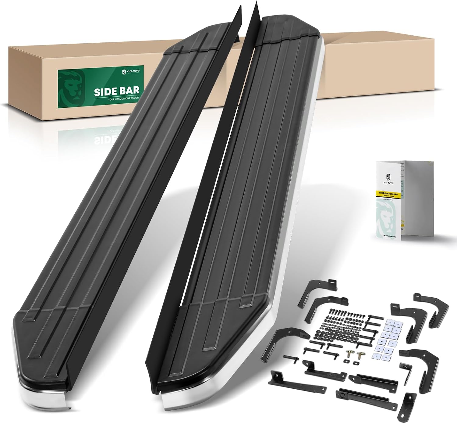 YHTAUTO 5.5 Inch Running Boards Fit Chevy Traverse & Buick Enclave 2018-2024, Side Steps Aluminum Step Bars Off-Road Exterior Accessories