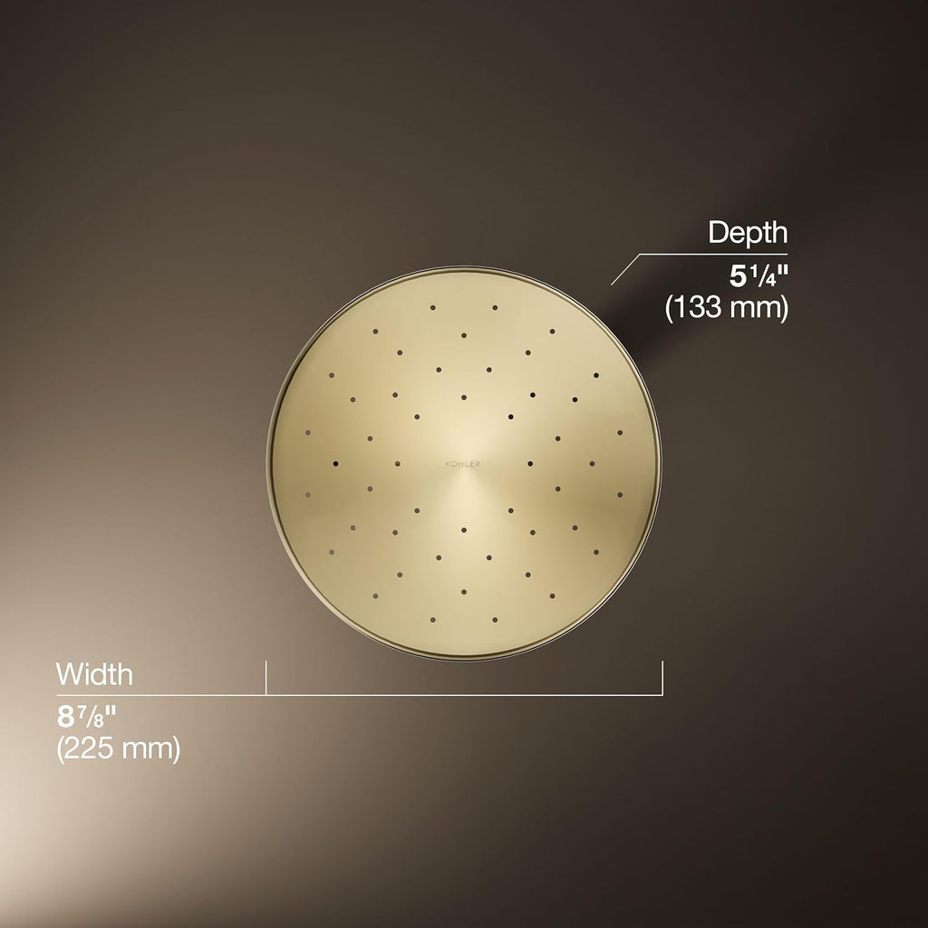 Kohler 26301-AF Statement® Open Rain iconic single-function rainhead,' 2.5 gpm, Vibrant French Gold