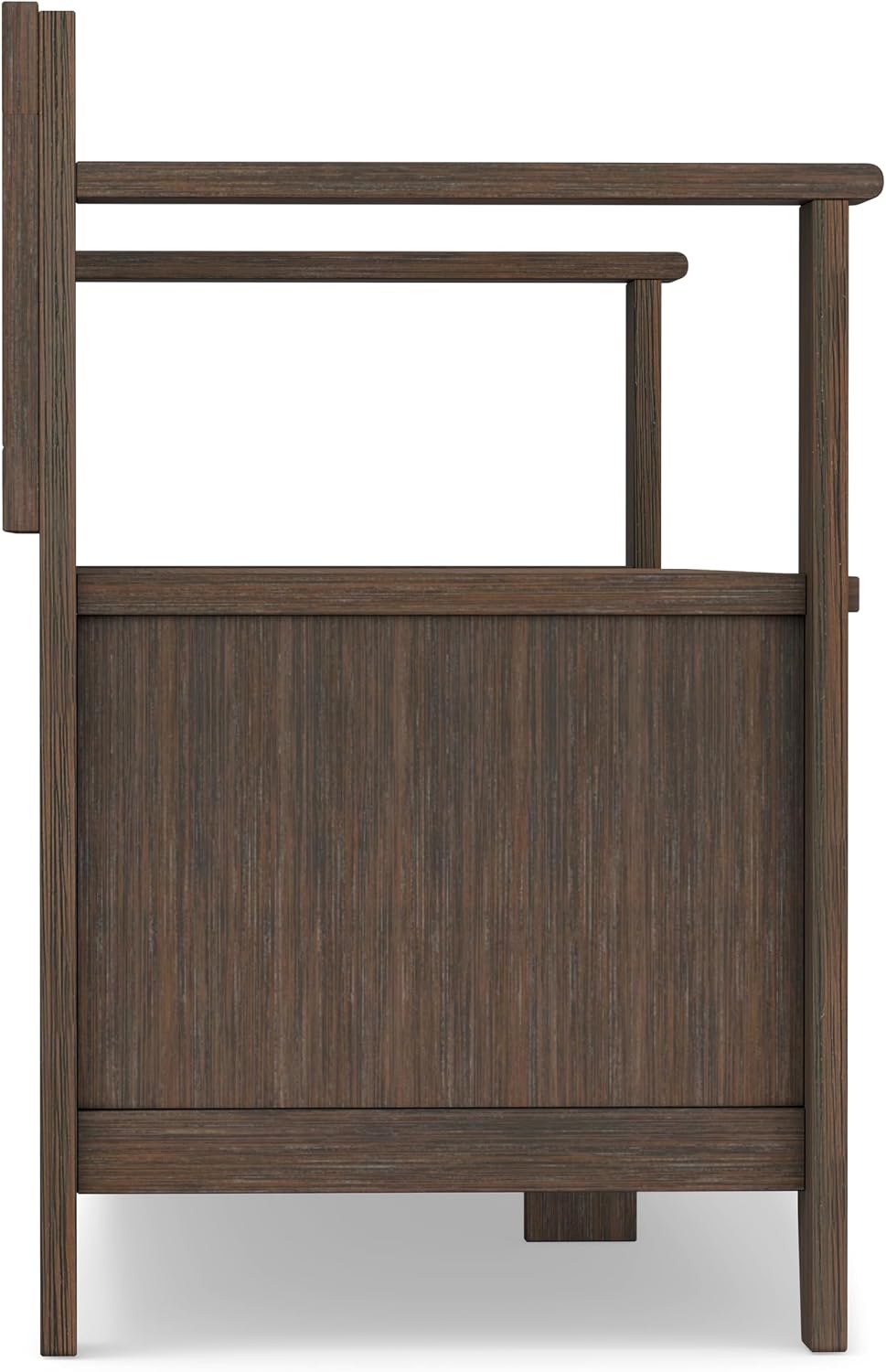 SIMPLIHOME Amherst Entryway Storage Bench - 48 inch Wide Solid Wood Hallway Seat in Farmhouse Brown, Transitional Bench for Entryway or Living Room with Lift-Up Lid and Spacious Storage