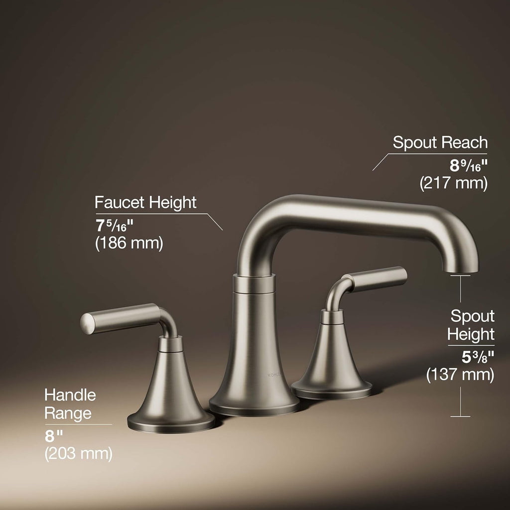 Kohler T27417-4-BN Tone™ Deck-Mount Bath Faucet Trim, Vibrant Brushed Nickel