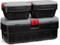 Rubbermaid ActionPacker️ 48 Gal with 8 Gal Containers Nested, Lockable Storage Bins, Industrial, Rugged Storage Container Bundle with Lids