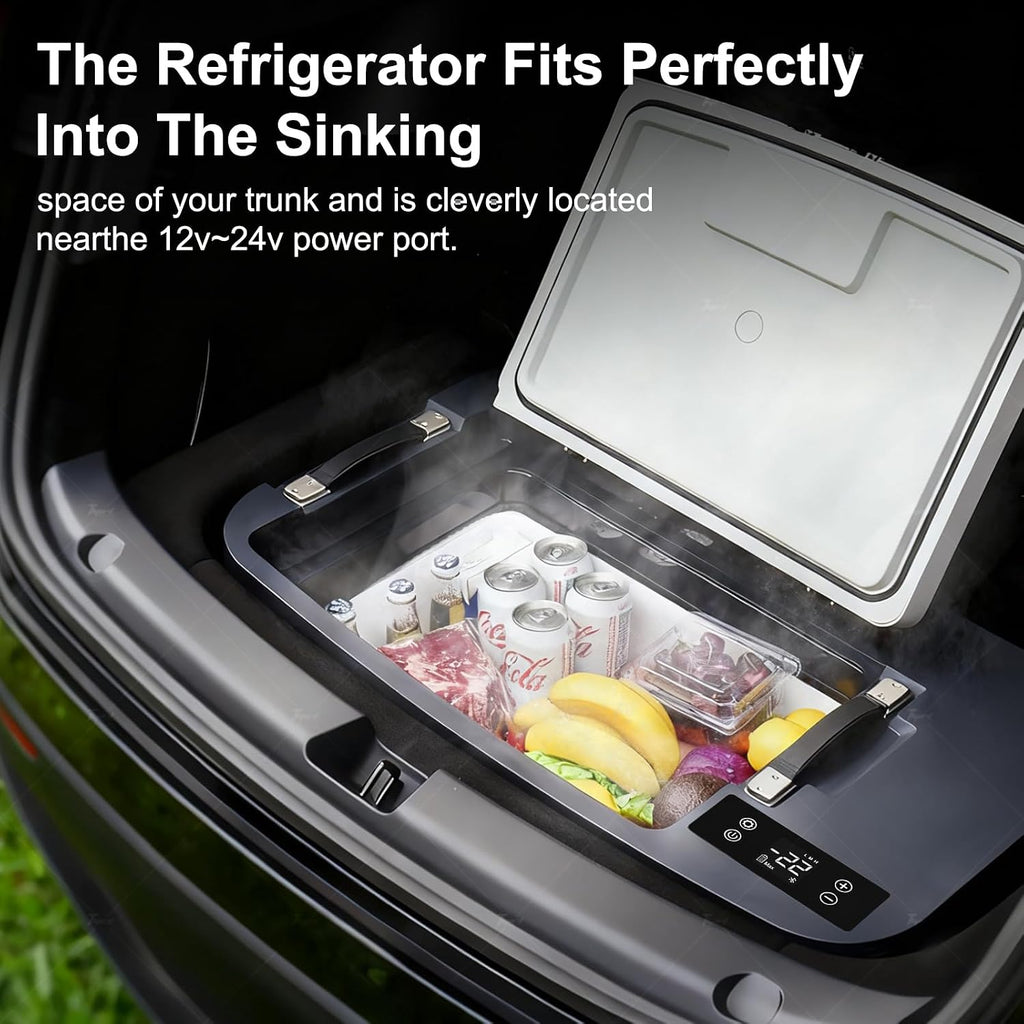 Tlyard Model Y Trunk 35L App Control Fridge 2020-2025 Huge Car Refrigerator, Car Freezer for Tesla Model Y Juniper 2026 2025, -7.6℉-50℉ Trunk Portable Freezer for Camping Tailgating Road Trip Home