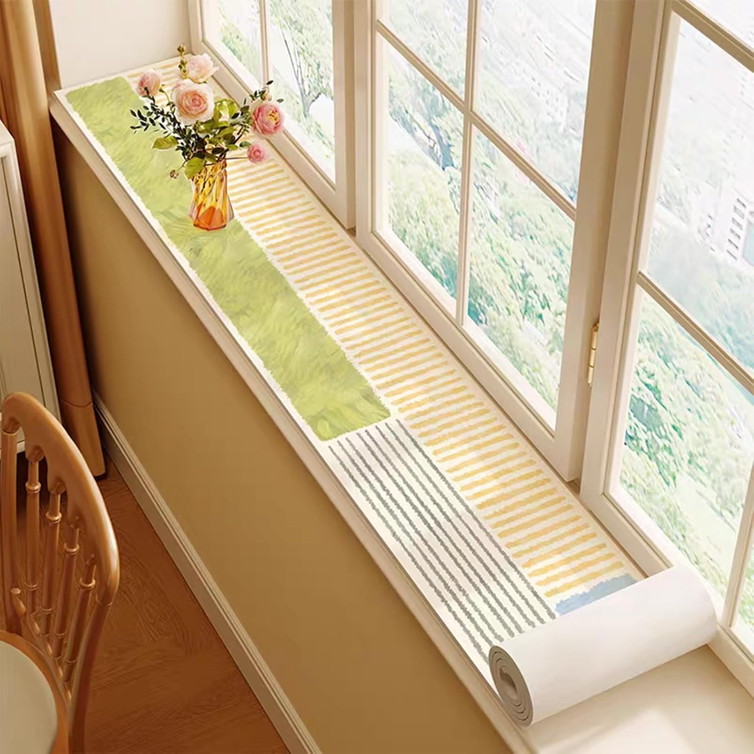 Window Sill Mat for Anti Pet Scratch - Decorative Narrow Window Sills Cover Protector Waterproof/Dust-Proof Bay Windows Seat Cushion(27x47in/70x120cm)