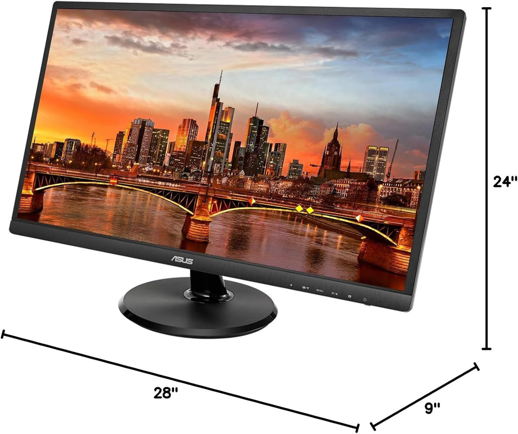 ASUS VA329HE 32-inch 1080P 75 Hz Full HD LED Backlit LCD Monitor, 2-Pack Bundle with VGA, HDMI, Eye Care, Ultra-Low Blue Light, Desk Mount Dual Monitor Stand