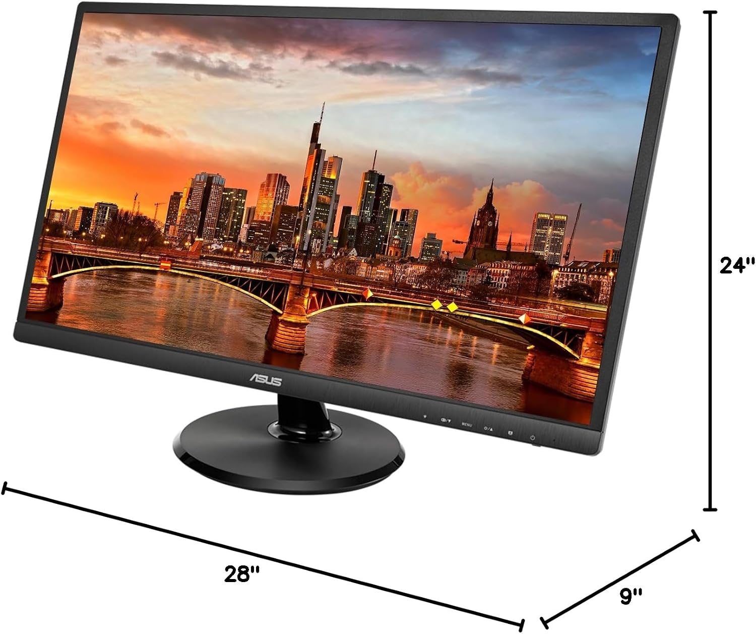 ASUS VA329HE 32-inch 1080P 75 Hz Full HD LED Backlit LCD Monitor, 2-Pack Bundle with VGA, HDMI, Eye Care, Ultra-Low Blue Light, Desk Mount Dual Monitor Stand