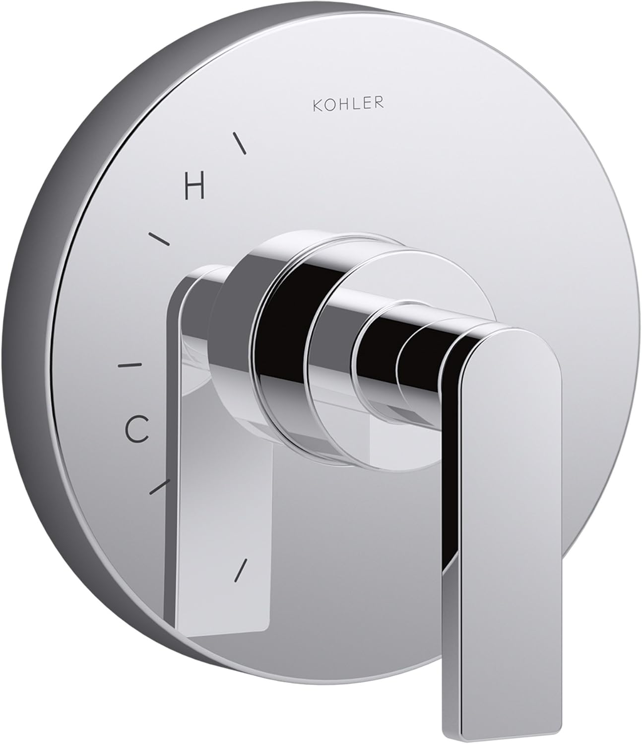 KOHLER K-TS73115-4-CP Composed Valve Trim with Lever Handle For Rite-Temp Pressure-Balancing Valve, Not Included, Polished Chrome