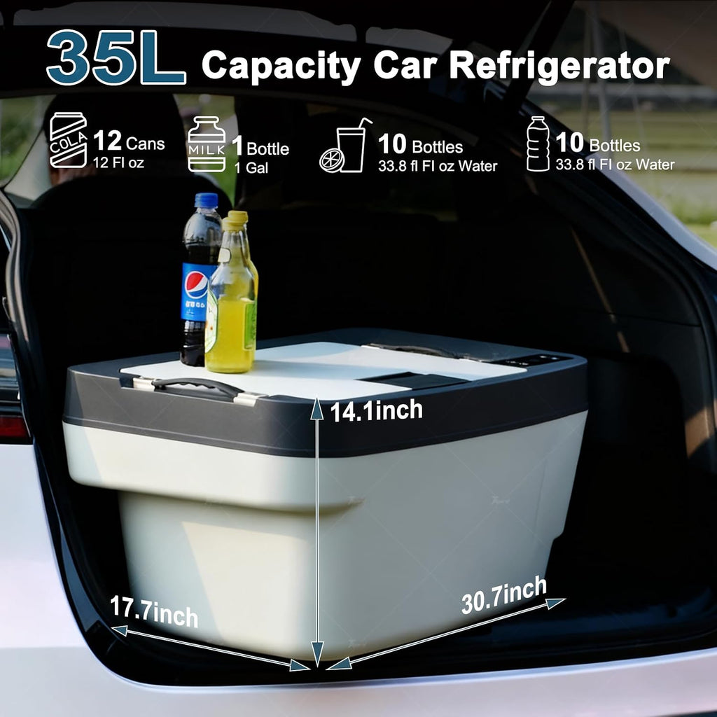 Tlyard Model Y Trunk 35L App Control Fridge 2020-2025 Huge Car Refrigerator, Car Freezer for Tesla Model Y Juniper 2026 2025, -7.6℉-50℉ Trunk Portable Freezer for Camping Tailgating Road Trip Home