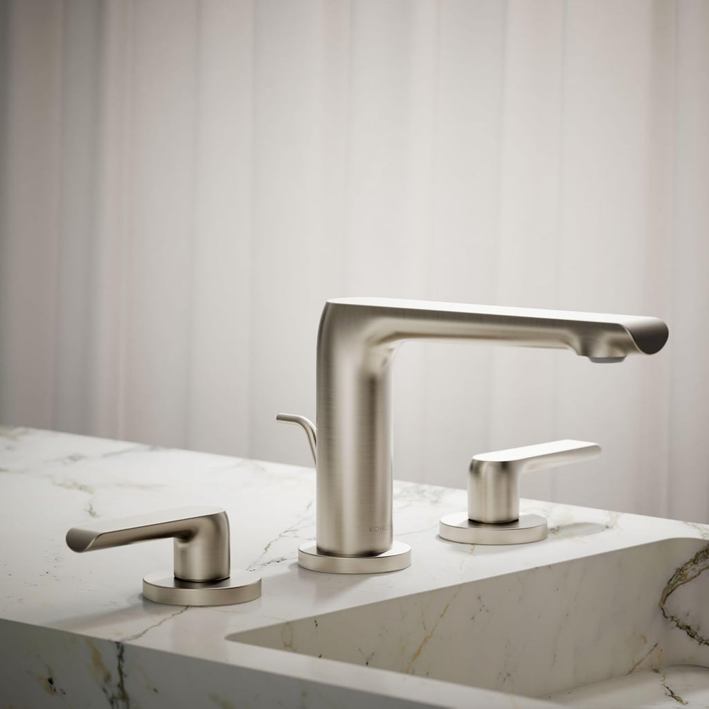 Kohler 97352-4-BN Avid® Widespread Bathroom Sink Faucet, 1.2 gpm, Vibrant Brushed Nickel