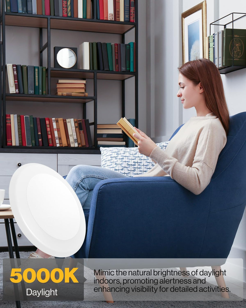 Sunco 96 Pack LED Disc Lights Ceiling 6 Inch, Flush Mount Disk Light, Recessed Can Lighting, 1050 LM, 15W (75W Equivalent), 5000K Daylight, Dimmable, Damp Rated ETL