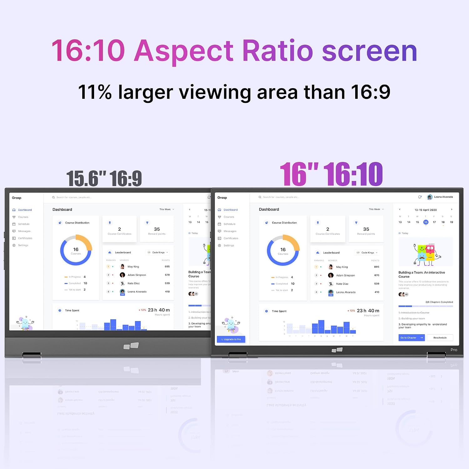 Mobile Pixels Duex Float 2 Pro 16' 2.5K Portable Monitor for Laptop, Built-in Kickstand & Speakers Ultra-Thin Laptop Screen Extender | USB-C & HDMI | Plug & Play for Windows, MacOS, Switch, Android