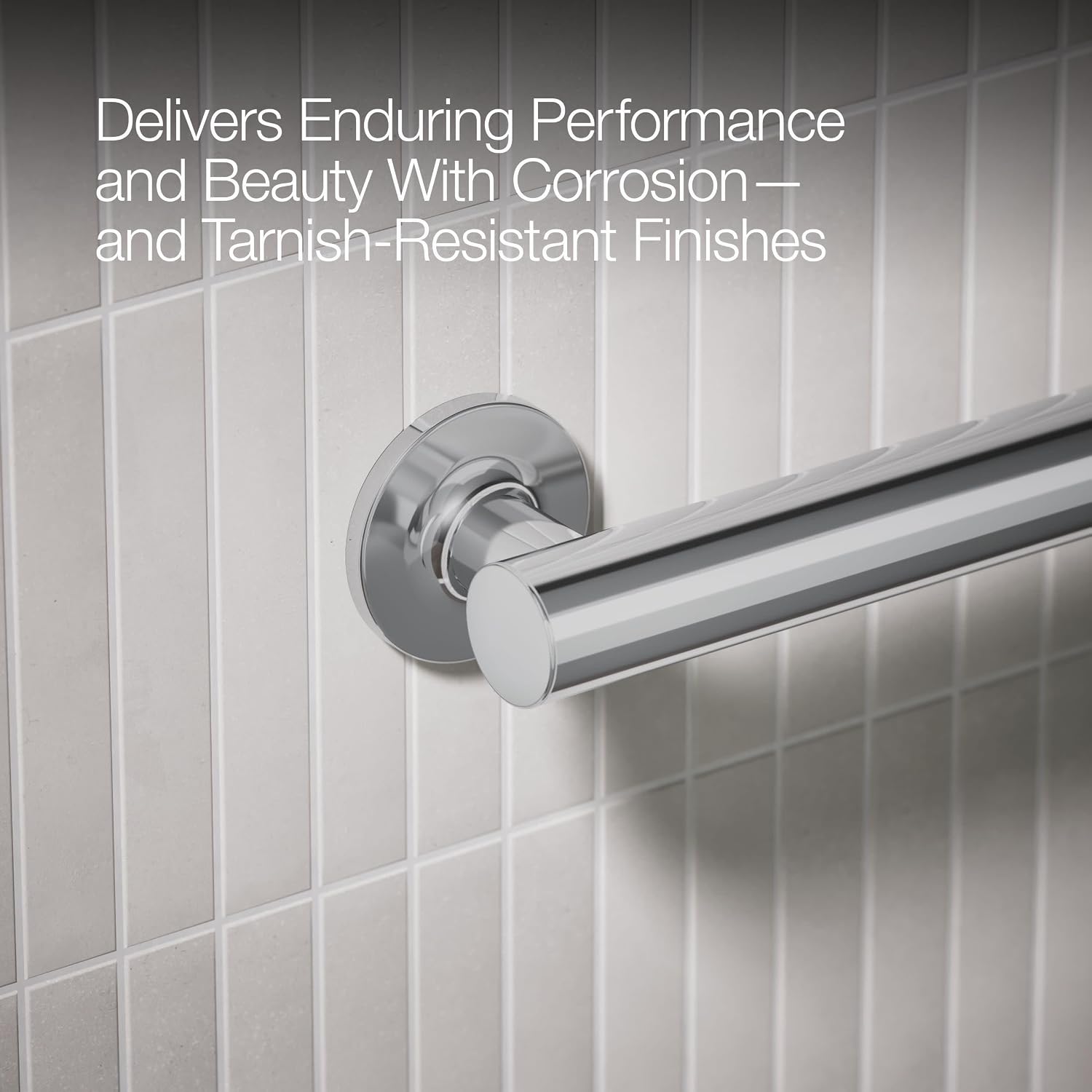 KOHLER 11896-S Purist 42' Grab Bar for Bathtubs and Showers, Wall-Mount Grab Bars for Bathroom, Polished Stainless