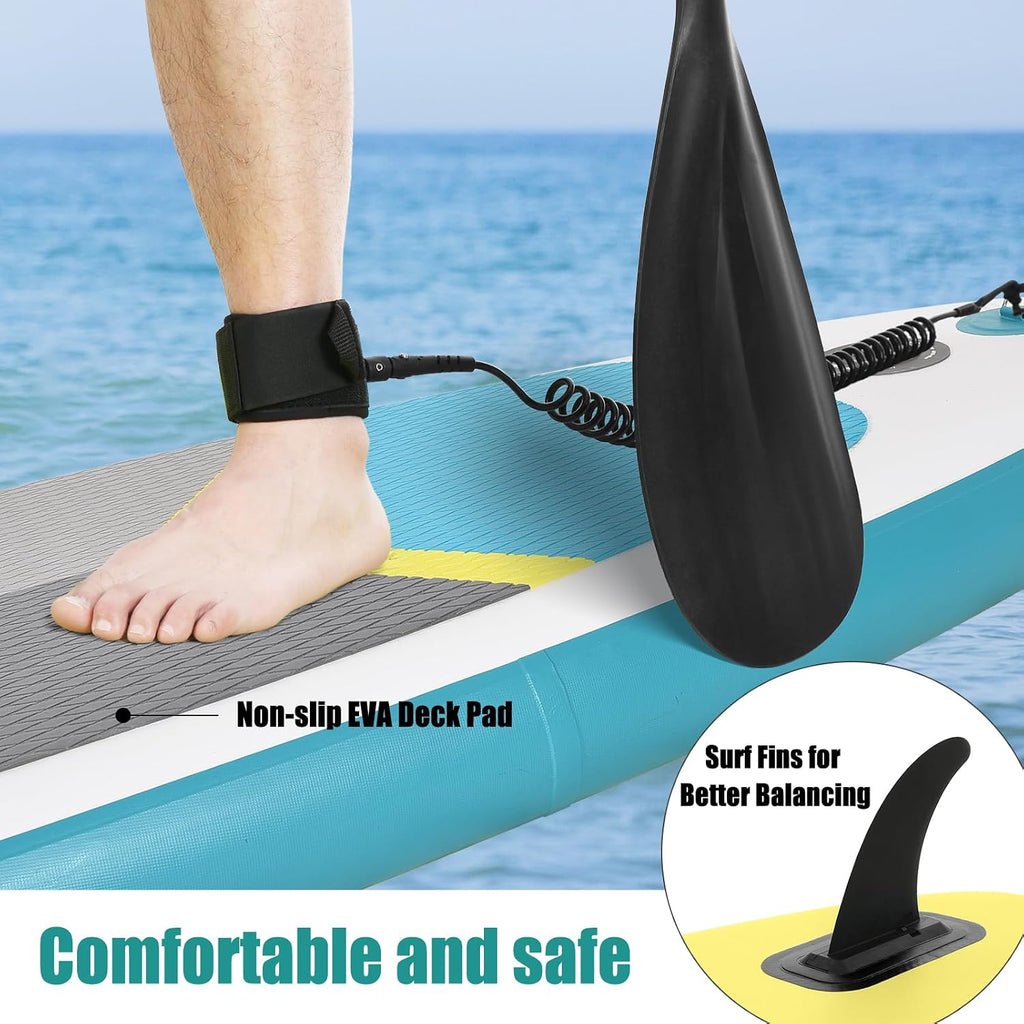 Lixada Inflatable Paddle Board Kit Inflatable Stand Up Paddle Board 12'6'x 32' x 6' with Backpack Non-Slip Deck Paddleboarding Complete Kit for Youth Adults