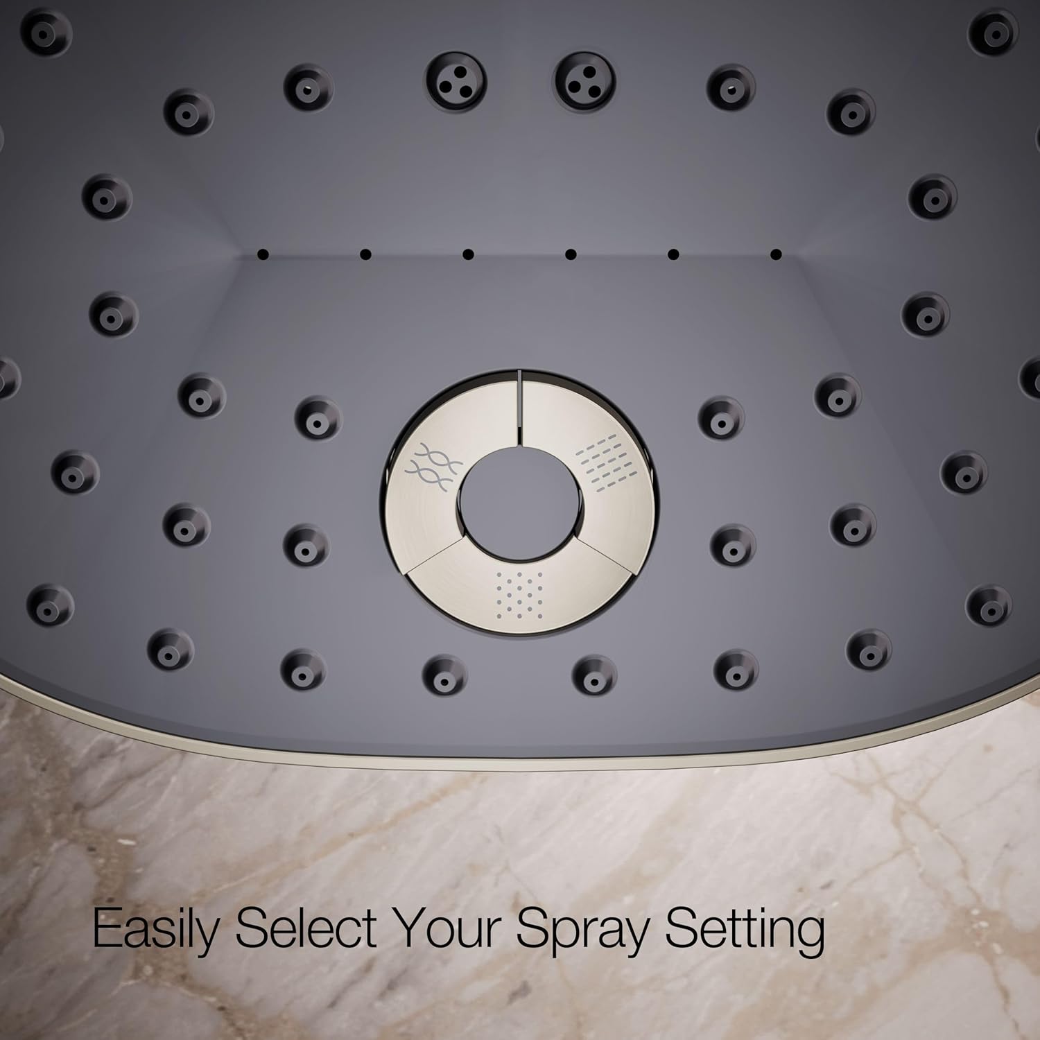 Kohler 26290-G-BN Statement® Three-function showerhead, 1.75 gpm, Vibrant Brushed Nickel