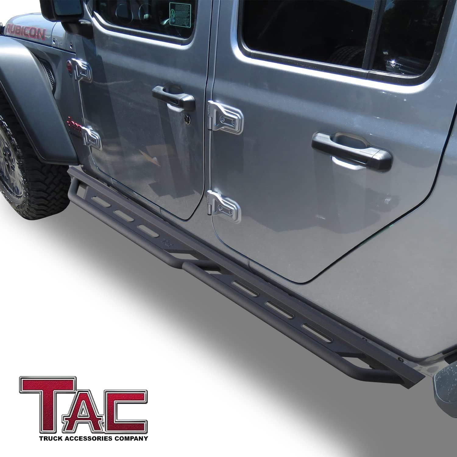 TAC Running Boards Fit 2020-2026 Jeep Gladiator JT Rocker Steps Pickup Truck Side Steps Nerf Bars Rock Slider Armor Off-Road Accessories Fine Texture Black (2pcs)