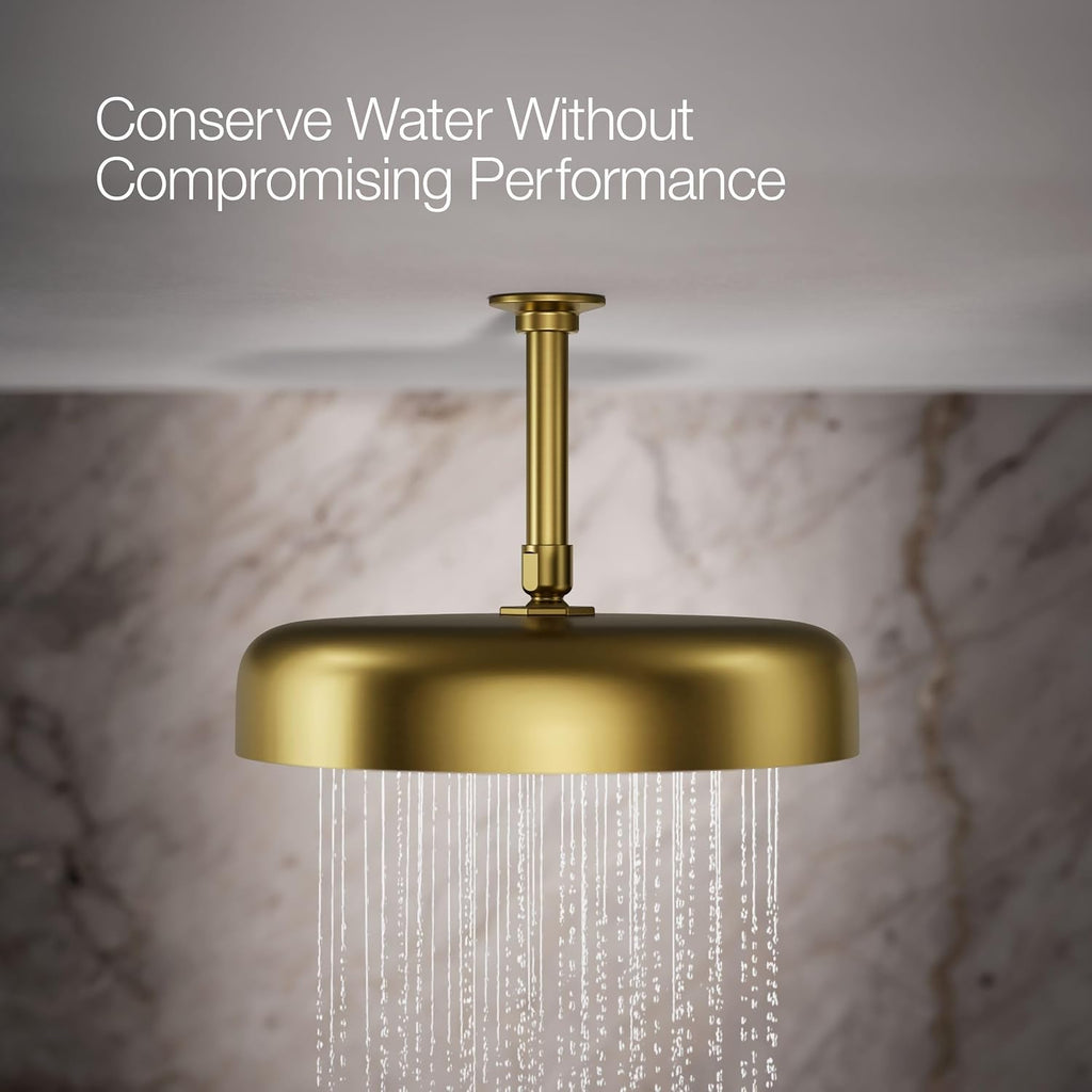 Kohler 26291-G-2MB Statement® Round 12' single-function rainhead, 1.75 gpm, Vibrant Brushed Moderne Brass