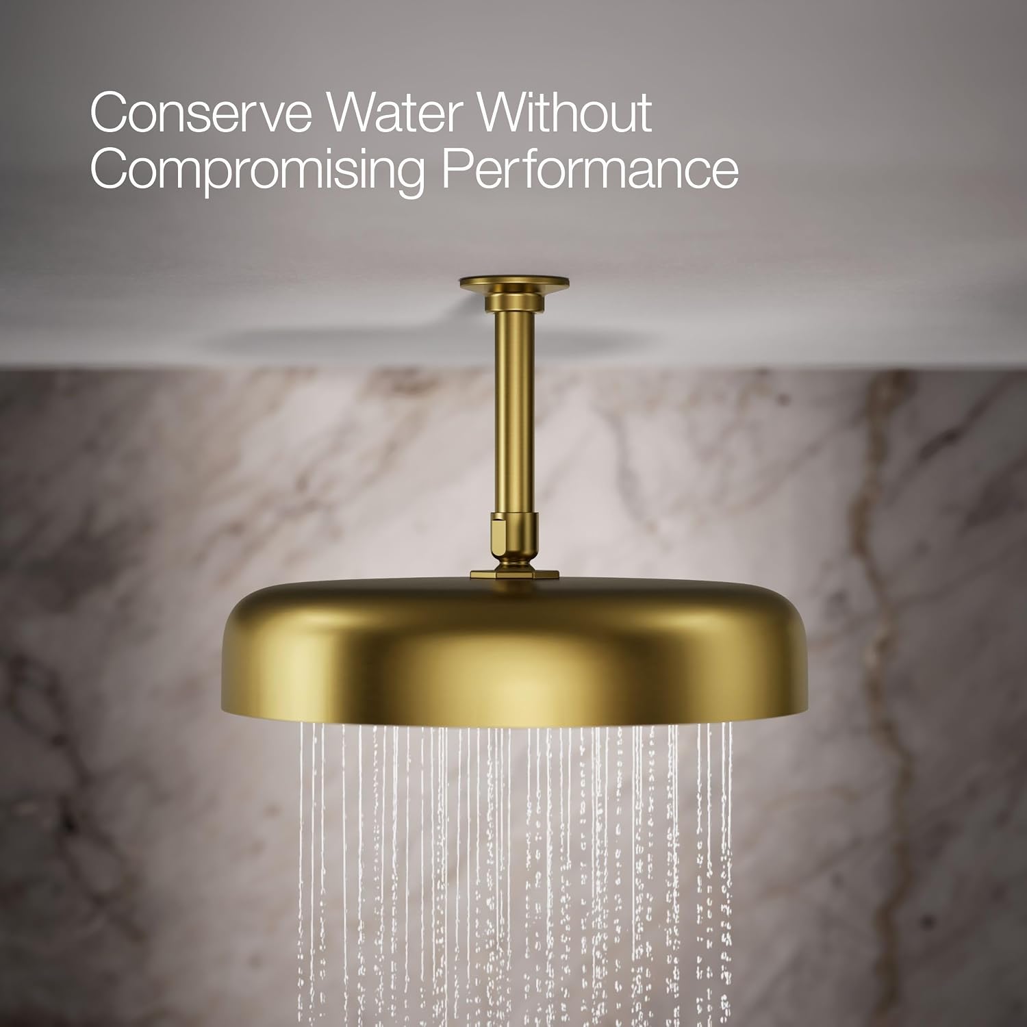 Kohler 26291-G-2MB Statement® Round 12' single-function rainhead, 1.75 gpm, Vibrant Brushed Moderne Brass