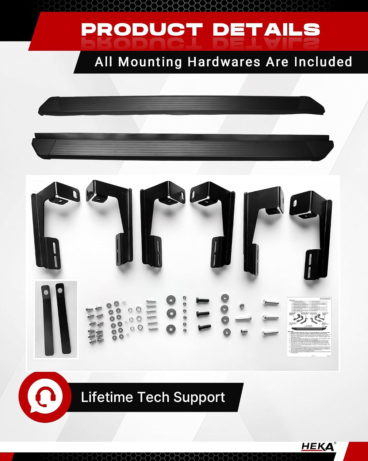 Running Boards Fit for 2022-2026 Grand Cherokee 2-Row WL (Exclude 4xe) Aluminum Alloy Side Steps Nerf Bars 2 pcs Anti-Corrosion Roof Access Support