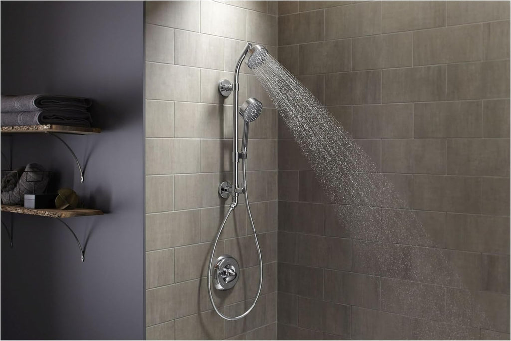 KOHLER 45906-SN HydroRail-S Shower Column, Vibrant Polished Nickel