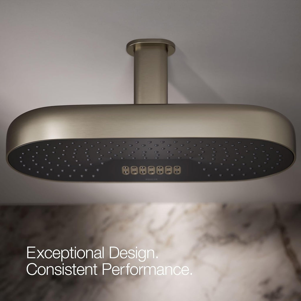 Kohler 26297-BN Statement® Oblong 18' two-function rainhead, 2.5 gpm, Vibrant Brushed Nickel