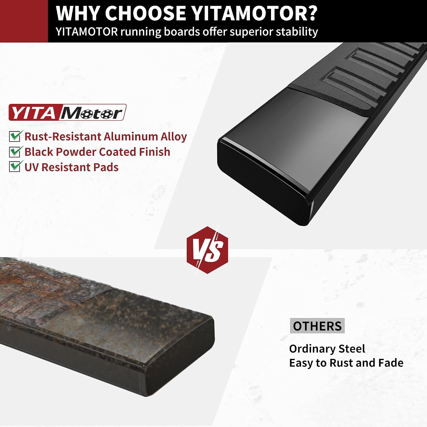 YITAMOTOR 6 Inches Running Boards Compatible with 2015-2026 Chevrolet Colorado/GMC Canyon Crew Cab, Aluminum Black Side Steps Nerf Bars