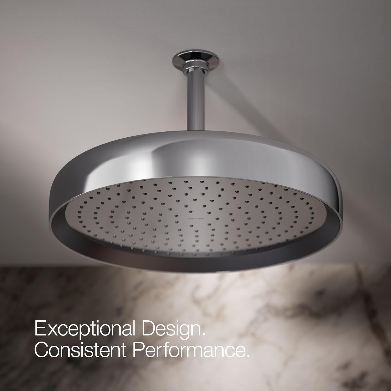 Kohler 26292-CP Statement® Round 14' single-function rainhead, 2.5 gpm, Polished Chrome
