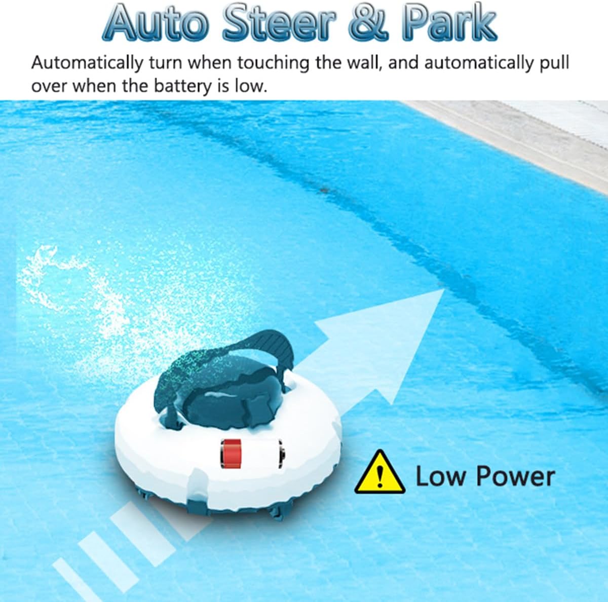 Cordless Robotic Cleaner Automatic In Ground Pool Cleaning Kit with 5200mah Battery & Powerful Dual Motors Underwater Cleaner (120 Mins Runtime)