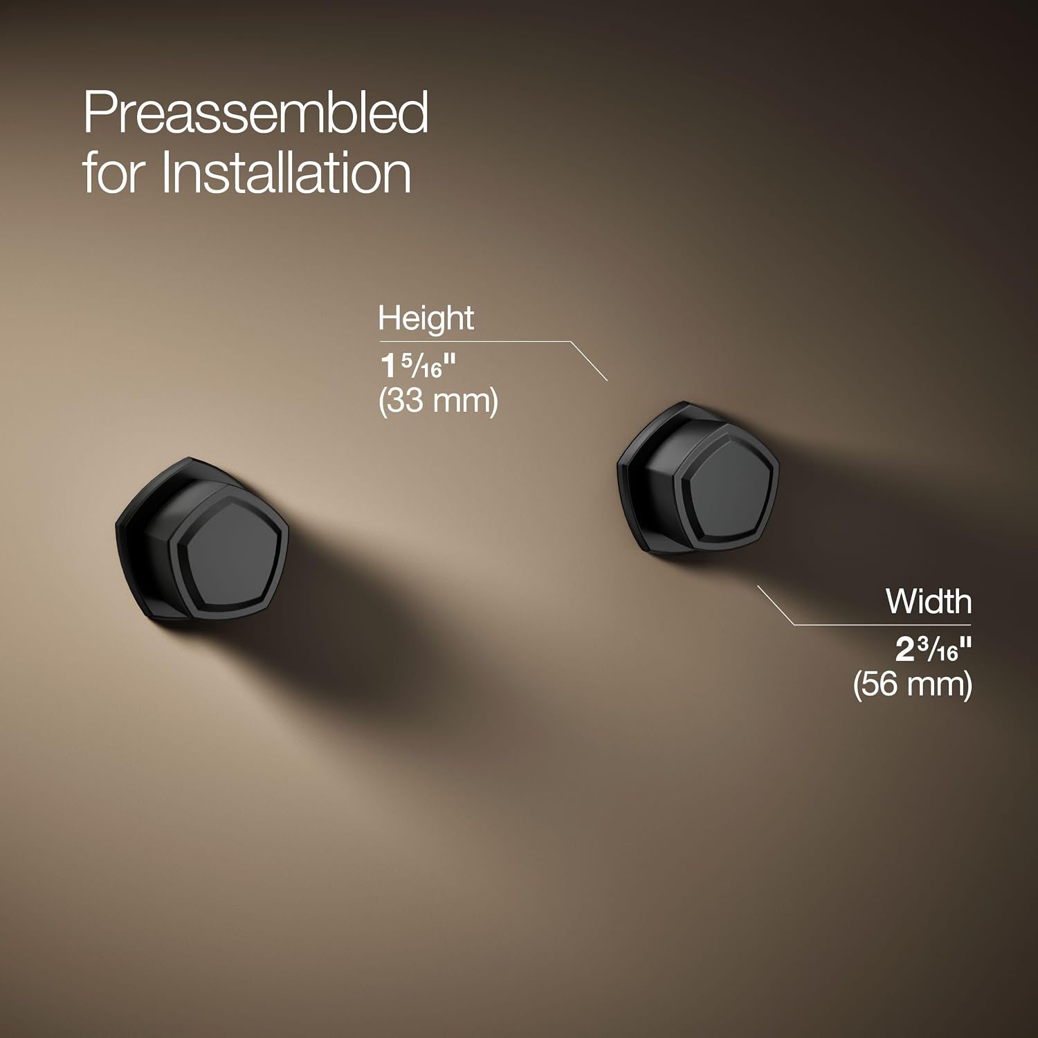 KOHLER K-T27013-9-BL Occasion Wall-Mount Bathroom Sink Faucet Knob Handle Trim, 1.2 GPM, Premium Durable Metal, Matte Black