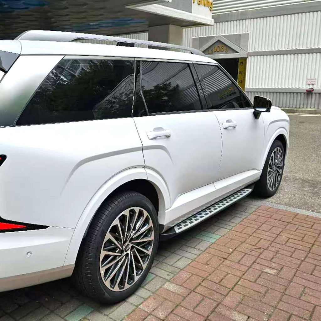 Heavy Duty Running Boards for 2026 2027 Hyundai Palisade, 2PCs, Silver | Fixed Side Steps, Side Pedal Rail Board, DIY gift for dad/husband, Silvery Supports 250 lbs, Palisade Accessories