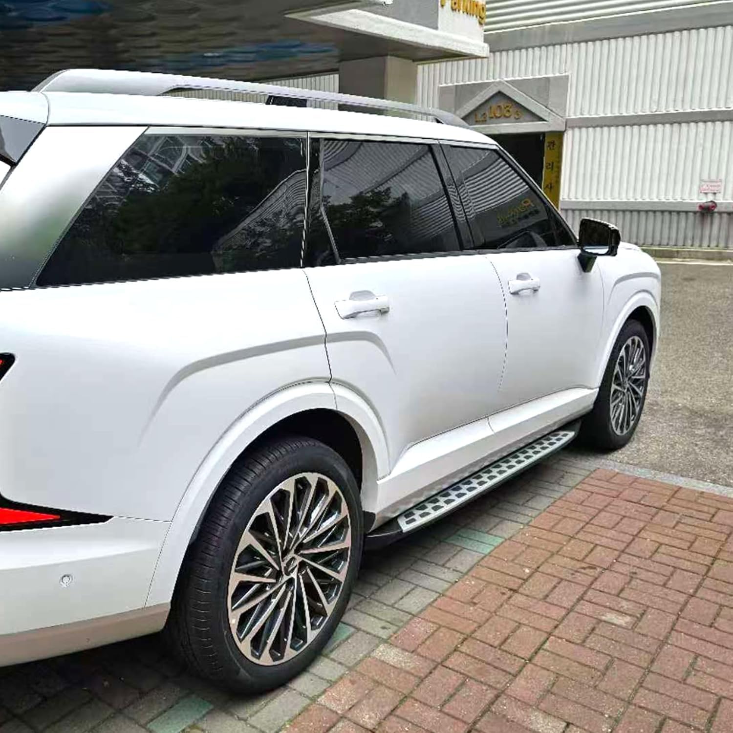 Heavy Duty Running Boards for 2026 2027 Hyundai Palisade, 2PCs, Silver | Fixed Side Steps, Side Pedal Rail Board, DIY gift for dad/husband, Silvery Supports 250 lbs, Palisade Accessories