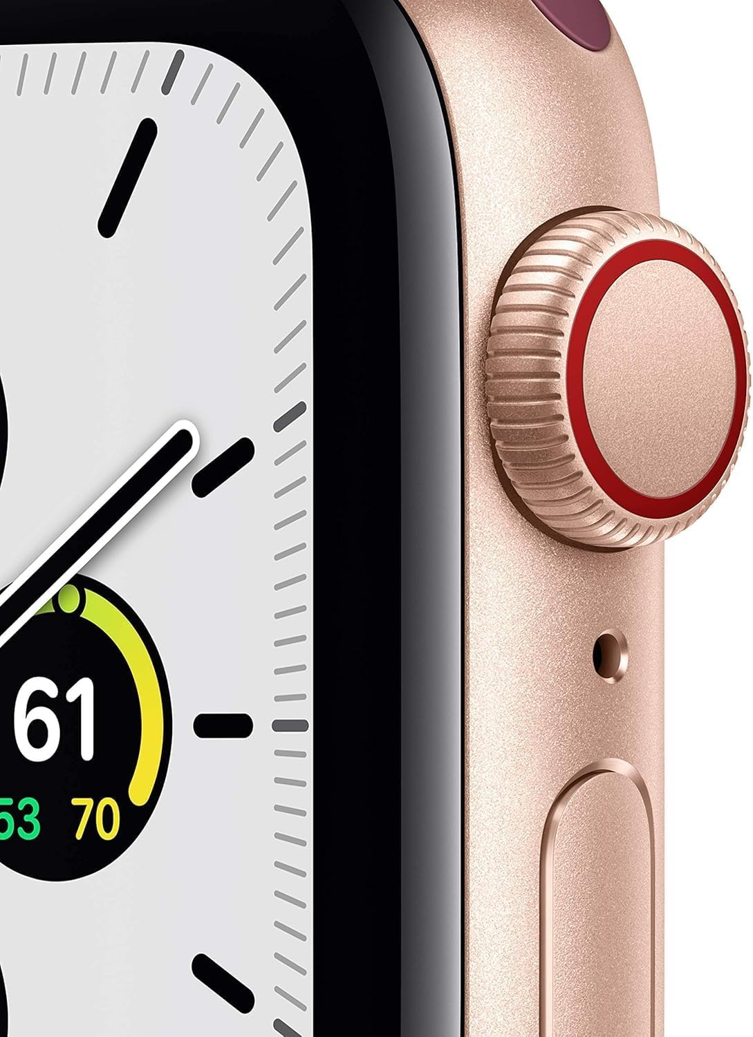 Apple Watch SE (GPS + Cellular, 40mm) - Gold Aluminum Case with Plum Sport Loop Band (Renewed)