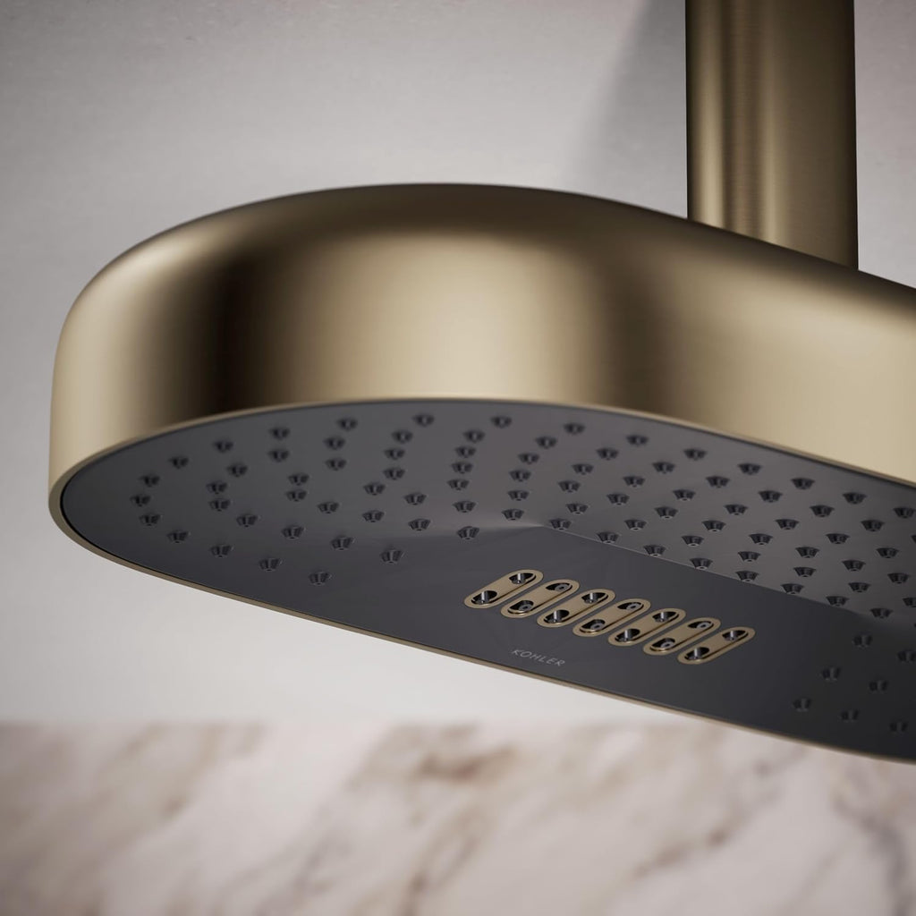 Kohler 26297-BV Statement® Oblong 18' two-function rainhead, 2.5 gpm, Vibrant Brushed Bronze