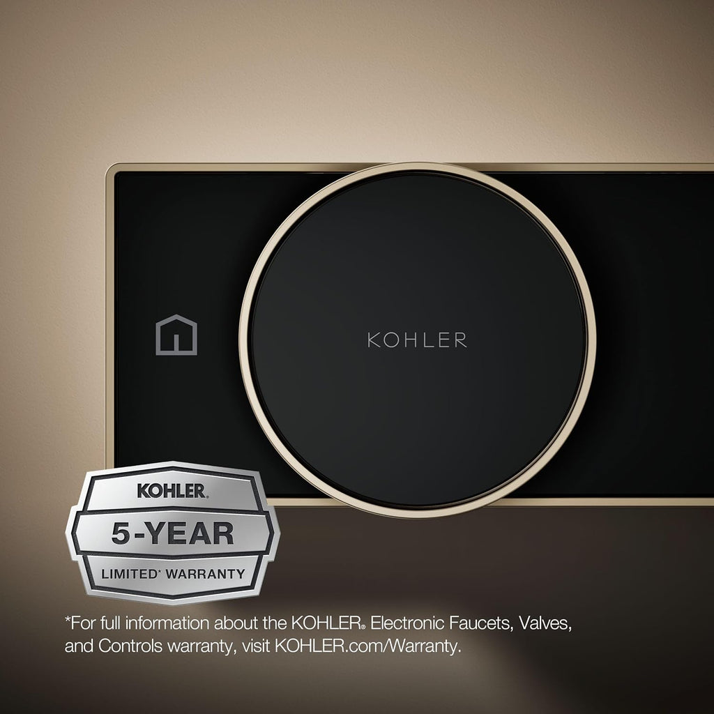 KOHLER Anthem + Digital Control Steamhead in Vibrant Brushed Bronze, Large Dial for Easy Temperature + Flow Rate Adjustment, Features System Warm-Up + Pause Option, Includes Optional Flow Restrictor