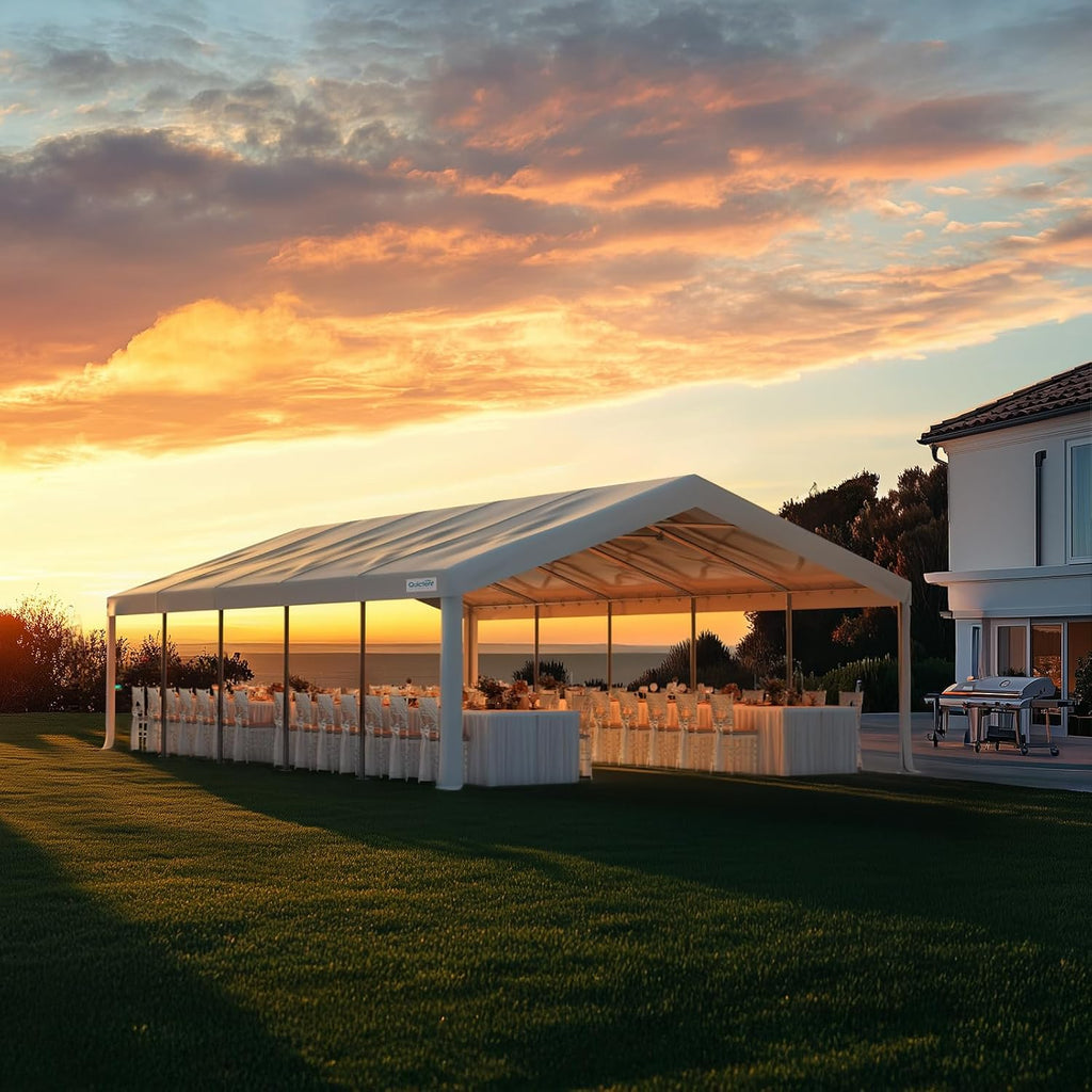 Quictent 20x30 Heavy Duty Party Tent with Church Windows, Outdoor Event Shelter Tent for Parties, Wedding, Carport, Canopy, BBQ