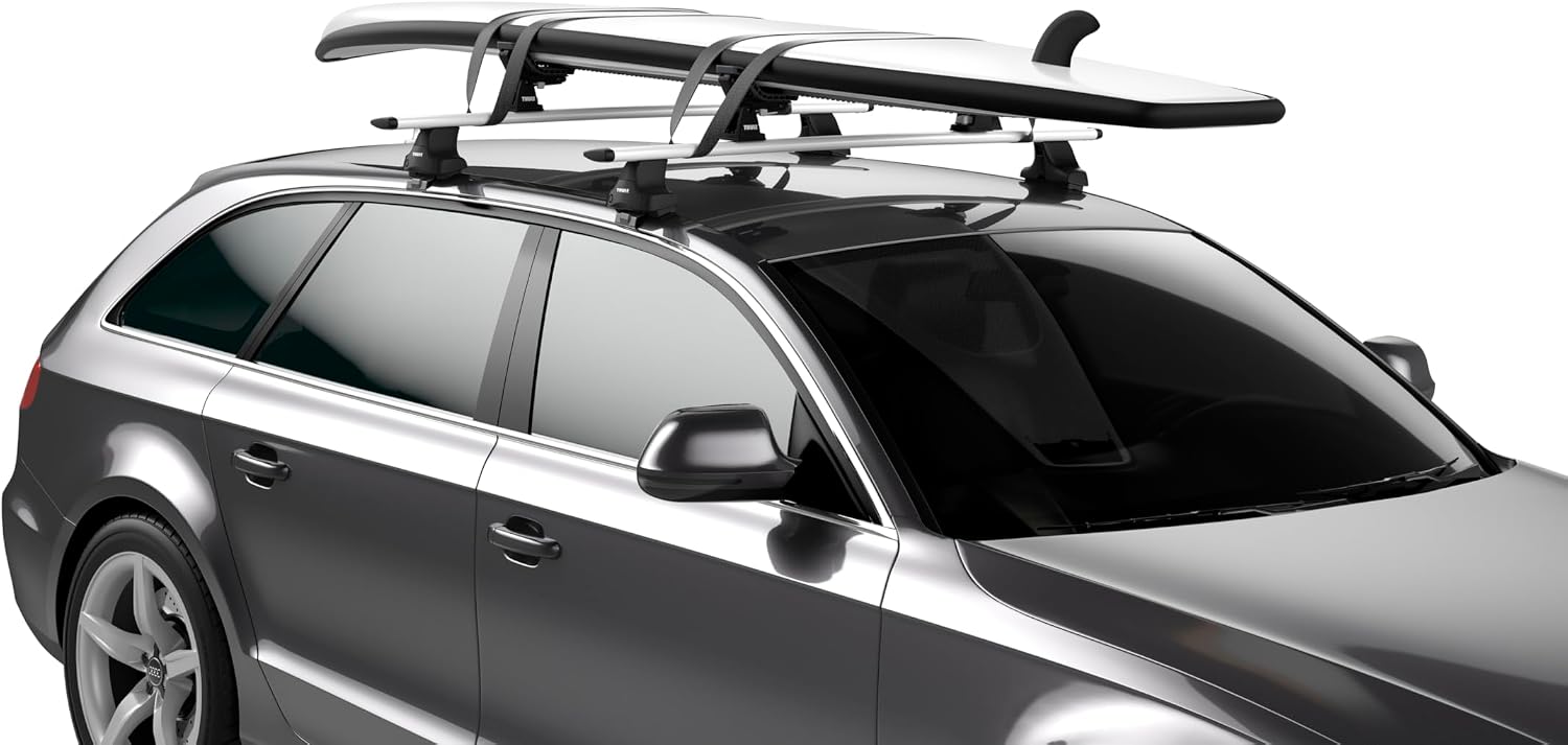 Thule DockGrip - Carries up to 36' Wide Kayaks and SUPs - Fits All Hull Shapes - Fits Most roof Rack Cross Bars - Kayak roof Rack - Stand up Paddleboard Compatible - 85lb Weight Capacity