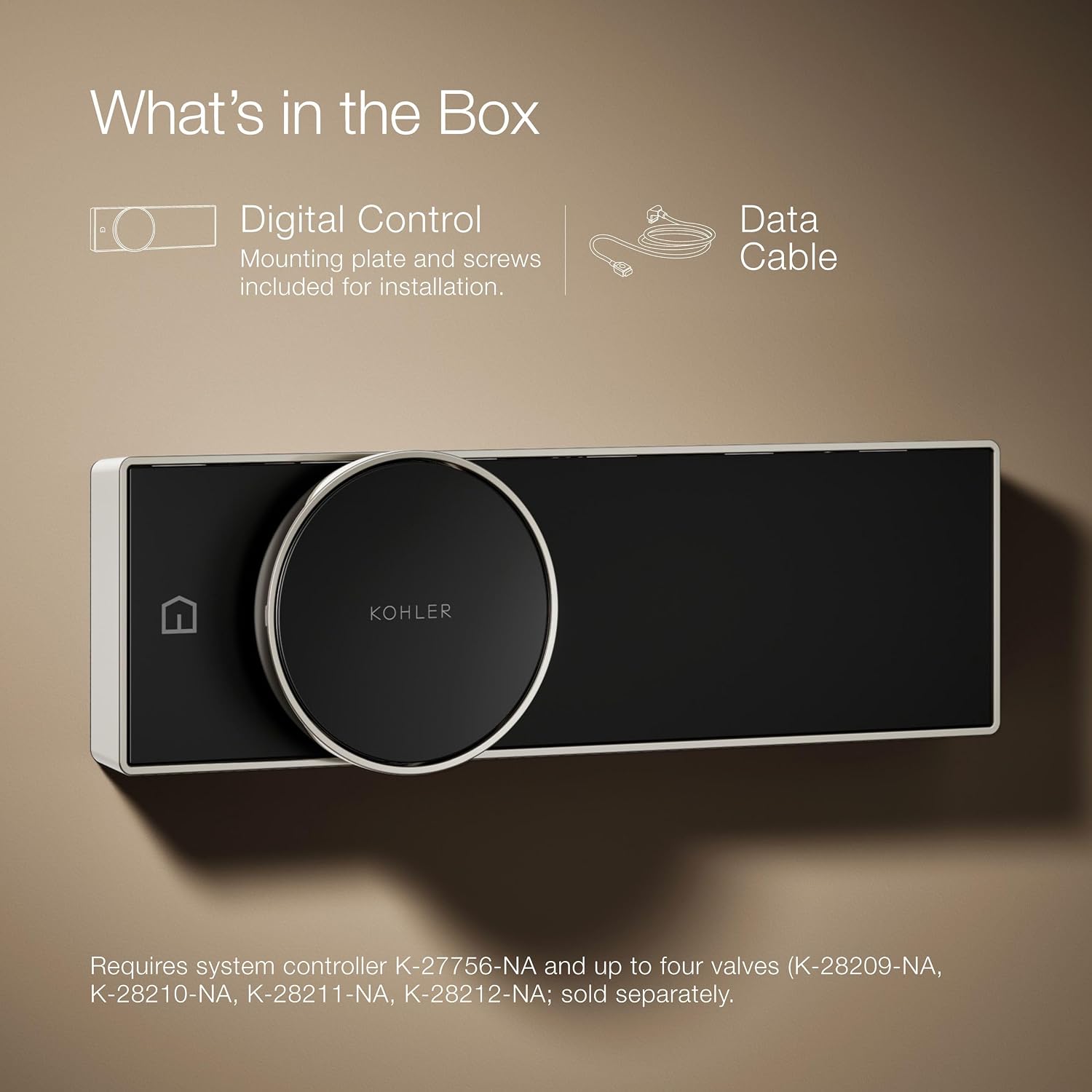 KOHLER Anthem + Digital Control Steamhead in Vibrant Polished Nickel, Large Dial for Easy Temperature + Flow Rate Adjustment, Features System Warm-Up + Pause Option, Includes Optional Flow Restrictor