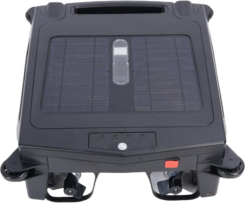 Naroote Solar Swimming Pool Surface Cleaning Robot, Automatic Rechargeable Cordless Robotic Pool Cleaner with Dual Charging Functionality & 5 Hours Continuous Cleaning (US Plug)
